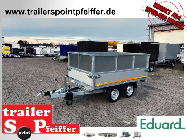 EDUARD 2615 -GD- Heckkipper, Bordwände 30cm -2000kg- H-Pumpe - Lfh: 72cm -155R13 mit Stahl - Kastenaufsatz (NB)