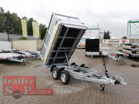 Eduard 2000 KG Rückwärtskipper - Gebremste Doppelachser - 2.6x1.5m - Ladehöhe:72 cm - 155R13 - Bordwände mit Kastenaufsatz