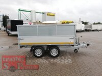 Eduard 2000 KG Rückwärtskipper - Gebremste Doppelachser - 2.6x1.5m - Ladehöhe:72 cm - 155R13 - Bordwände mit Kastenaufsatz