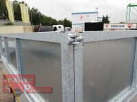 Eduard 2000 KG Rückwärtskipper - Gebremste Doppelachser - 2.6x1.5m - Ladehöhe:72 cm - 155R13 - Bordwände mit Kastenaufsatz