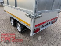 EDUARD 2615 -GD- Heckkipper, Bordwände 30cm -2000kg- H-Pumpe - Lfh: 72cm -155R13 mit Stahl - Kastenaufsatz (NB)