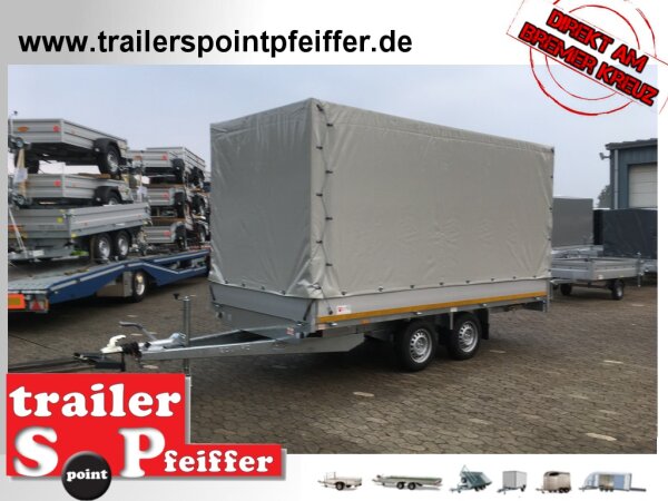 EDUARD 4018 -GD- Hochlader, Bordwände 30cm -2000kg- Lfh: 72cm -155R13 mit Hochplane SP-Line