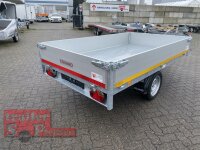 Eduard 1500 KG Heck Kipper - Gebremste Einzelachser - 2.6x1.5m - Ladehöhe:63 cm - 195/50R13 - Bordwände 30cm