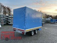 Eduard 2000 KG Hochlader - Gebremste Doppelachser - 3.1x1.6m - Ladehöhe:72 cm - 155R13 - Bordwände 30cm mit Plane SP-Line