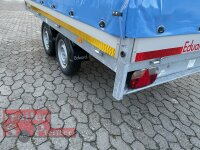 Eduard 2000 KG Hochlader - Gebremste Doppelachser - 3.1x1.6m - Ladehöhe:72 cm - 155R13 - Bordwände 30cm mit Plane SP-Line