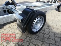Eduard 1500 KG Rückwärtskipper - Gebremste Einzelachser - 2.6x1.5m - Ladehöhe:63 cm - 195/50R13 - Bordwände 30cm mit 60 cm Kastenaufsatz