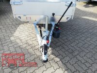 Eduard 1500 KG Rückwärtskipper - Gebremste Einzelachser - 2.6x1.5m - Ladehöhe:63 cm - 195/50R13 - Bordwände 30cm mit 60 cm Kastenaufsatz