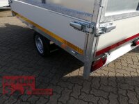 Eduard 1500 KG Rückwärtskipper - Gebremste Einzelachser - 2.6x1.5m - Ladehöhe:63 cm - 195/50R13 - Bordwände 30cm mit 60 cm Kastenaufsatz