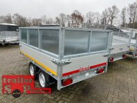 Eduard 2500 KG Rückwärtskipper - Gebremste Doppelachser - 2.6x1.5m - Ladehöhe:72 cm - 165R13 - Bordwände 30cm Kastenaufsatz