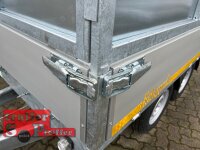 Eduard 2500 KG Rückwärtskipper - Gebremste Doppelachser - 2.6x1.5m - Ladehöhe:72 cm - 165R13 - Bordwände 30cm Kastenaufsatz