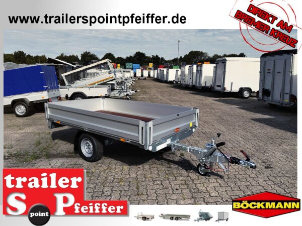 Böckmann HL-AL 2514/135 Alu - Hochlader Anhänger gebremst