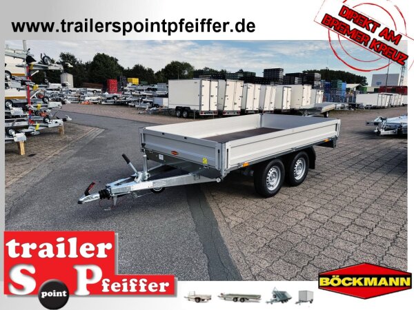 Böckmann HL-AL 3016/20 Alu - Hochlader Anhänger Tandem gebremst