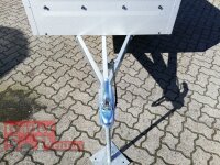 TPV TL-EU2 Anhänger mit Aufsatz und Flachplane - 4 Zurrösen - 13 pol. Stecker - ungebremst - 100 KM/H
