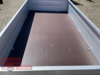 TPV TL-EU2 Tieflader Anhänger - 750 kg - ungebremst - 100 KM/H - Zurrösen - 13 pol. Stecker - mit Bordwandaufsatz und Flachplane