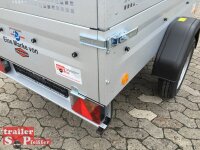 TPV TL-EU2 Anhänger mit Gitteraufsatz - 750 kg - ungebremst - 100 KM/H - Zurrösen - 13 pol. Stecker