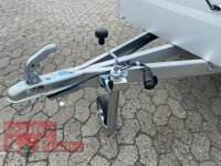 TPV TL-EU2 Tieflader Anhänger - 750 kg - ungebremst - 100 KM/H - Zurrösen - 13 pol. Stecker - mit Flachplane