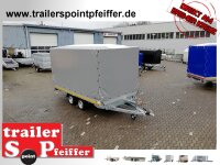 EDUARD 4020 -GD- Hochlader, Auffahrschienen & Winde, Bordwände 30cm -2700kg- Lfh: 63cm -195/50R13 mit Hochplane SP-Line