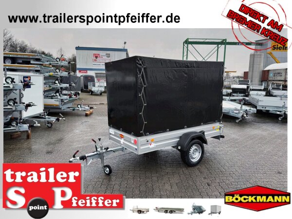 Böckmann TL-AL 2513/135 ALU Tieflader Anhänger - gebremst mit Hochplane SP-Line