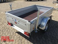 TPV TL-EU2 Tieflader Anhänger - 750 kg - Profi Paket - ungebremst - Stützen - Stützrad - 100 KM/H - Zurrösen - 13 pol. Stecker