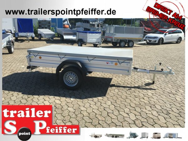 Böckmann TL-AL 2513/75 ALU Tieflader Anhänger - ungebremst  Flachplane Stützrad