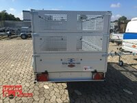 TPV TL-EB3 - 1300 kg gebremst Kastenanhänger mit 60 cm Gitteraufsatz - Wände