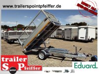 EDUARD 2615 -GE- Heckkipper, Bordwände 30cm -1500kg- E-Pumpe - Lfh: 63cm -195/50R13 mit NB-GI Laubgitter