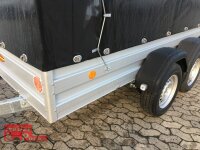 Böckmann TL-AL 3015/20 ALU Tieflader Anhänger - mit Plane / Spriegel ÖKO Schräge