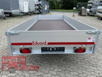 Eduard 2000 KG Hochlader - Gebremste Doppelachser - 4.0x1.8m - Ladehöhe:72 cm - 155R13 - Bordwände 30cm