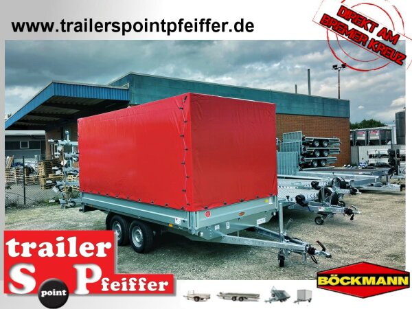 Böckmann HL-AL 4121/27 Alu - Hochlader Anhänger mit Hochplane SP-Line
