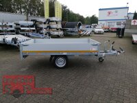 Eduard 1500 KG Hochlader - Gebremste Einzelachser - 2.6x1.5m - Ladehöhe:63 cm - 195/50R13 - Bordwände 30cm