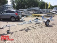 TPV BA 750-R - Bootstrailer für (Motor-)Boote bis 5,5 m - Doppelrollen - 750kg - ungebremst -100km/h -13 pol. Stecker