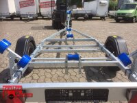 TPV BA 750-R - Bootstrailer für (Motor-)Boote bis 5,5 m - Doppelrollen - 750kg - ungebremst -100km/h -13 pol. Stecker