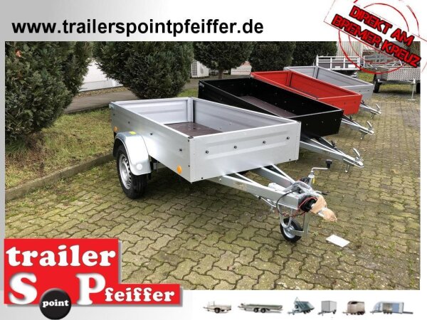TPV TL-EB2 Tieflader Anhänger - 1000 kg - gebremst - Zurrösen - 13 pol. Stecker