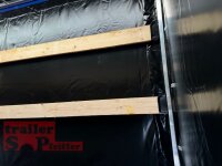Böckmann TL-AL 2513/135 ALU Tieflader Anhänger - gebremst mit Hochplane SP-Line - 2 Reihen Bretter - 100 KM/H