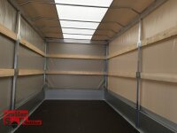 Eduard 2700 KG Hochlader - Gebremster Doppelachser - 5.0x2.0m - Ladehöhe:63 cm - 195/50R13 - Bordwände 30cm mit Hochplane SP-Line - 100 KM/H