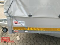 Eduard 2700 KG Hochlader - Gebremster Doppelachser - 5.0x2.0m - Ladehöhe:63 cm - 195/50R13 - Bordwände 30cm mit Hochplane SP-Line - 100 KM/H