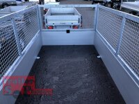 Böckmann TL-AL 2513/135 ALU Tieflader Anhänger - gebremst mit Gitteraufsatz