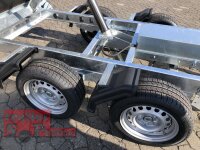 Eduard 2700 KG Rückwärtskipper - Gebremster Doppelachser - 2.6x1.5m - Ladehöhe:63 cm - 195/50R13 - Bordwände 30cm - E-Pumpe