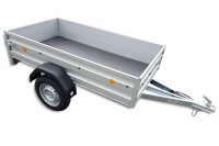 TPV TL-EU2010/75AL Tieflader Anhänger - 750 kg - ungebremst - 100 KM/H - Zurrösen - 13 pol. Stecker - Doppelwandige ALU Bordwand