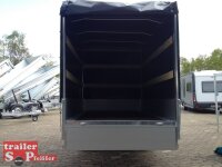 Eduard 1350 KG Hochlader - Gebremste Einzelachser - 2.6x1.5m - Ladehöhe:63 cm - 195/50R13 - Bordwände 30cm Hochplane SP-Line