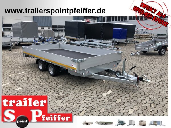 EDUARD 4020 -GD- Hochlader, Auffahrschienen, Bordwände 30cm -2700kg- Lfh: 56cm -195/55R10