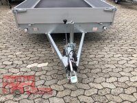 Eduard 2700 KG Multitransporter - Gebremster Doppelachser - 4.0x2.0m - Ladehöhe:56 cm - 195/55R10 - Auffahrschienen  - Bordwände 30cm