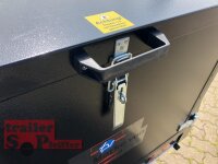 TPV KT-EU2 Koffer - Schwarz  Deckelanhänger - ungebremst mit Dachreling - 100 KM/H