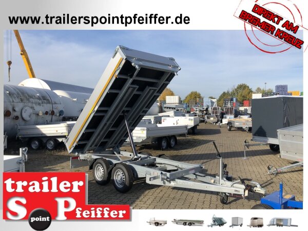 EDUARD 3116 -GD- 3 Seitenkipper, Bordwände 30cm -2700kg- H-Pumpe - Lfh: 72cm -185/70R13