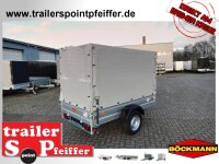 Böckmann TL-AL 2513/135 (22) ALU Tieflader Anhänger - gebremst mit Hochplane SP-Line mit Heckrollo - 2 Reihen Seitenbretter