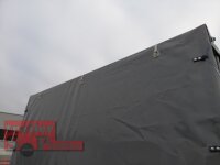 Eduard 3000 KG Multitransporter - Gebremste Doppelachser - 5.0x2.0m - Ladehöhe:63 cm - 195/50R13 - Bordwände 30cm - Rampen / Winde - mit Schiebeplane links und rechts