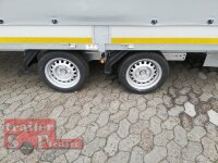 EDUARD 5020 -GD- Hochlader, Auffahrschienen & Winde, Bordwände 30cm -3000kg- Lfh: 63cm -195/50R13 mit Hochplane SP-Line Schiebeplane links und rechts