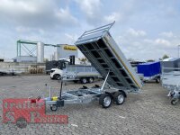 Eduard 2700 KG Rückwärtskipper - Gebremster Doppelachser - 3.1x1.8m - Ladehöhe:63 cm - 195/50R13 - Bordwände 30cm - Auffahrschienen - Schwerlaststützen