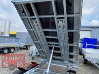 Eduard 2700 KG Rückwärtskipper - Gebremster Doppelachser - 3.1x1.8m - Ladehöhe:63 cm - 195/50R13 - Bordwände 30cm - Auffahrschienen - Schwerlaststützen