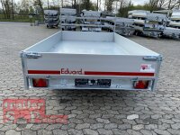 Eduard 2700 KG Rückwärtskipper - Gebremster Doppelachser - 3.1x1.8m - Ladehöhe:63 cm - 195/50R13 - Bordwände 30cm - Auffahrschienen - Schwerlaststützen